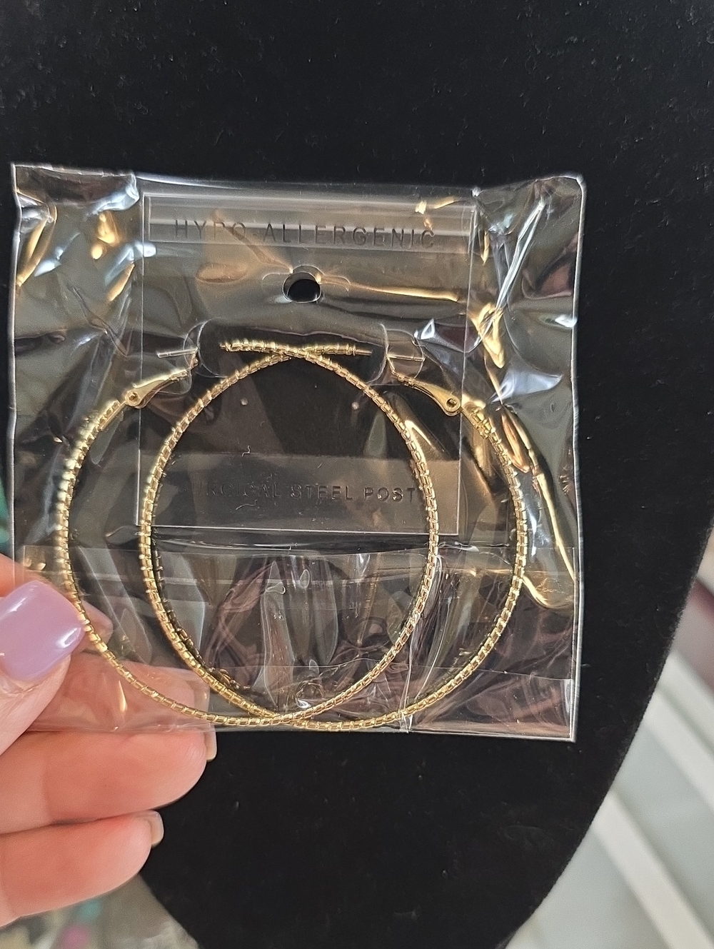 Textured Gold Hoop Earrings for Women